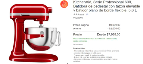 KitchenAid, Serie Professional 600, Batidora de pedestal