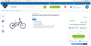 Bicicleta Juvenil Huffy N'style Rodada 20 por $2,658.78 en Sams