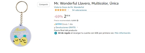 MR. WONDERFUL LLAVERO - MAMÁ, SOMOS UNA PIÑA al mejor precio