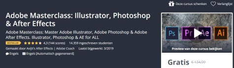 Gratis cursus Adobe Masterclass: Illustrator, Photoshop & After Effects Aanbiedingen Gratis cursus Adobe Masterclass: Illustrator, Photoshop & After Effects Aanbiedingen