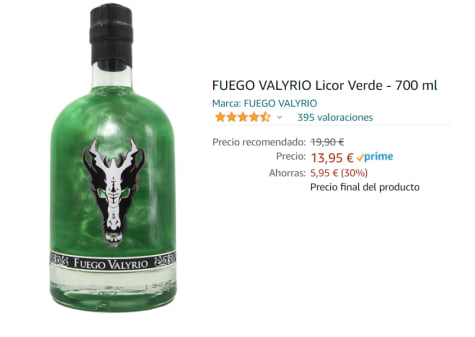 FUEGO VALYRIO Licor Verde - 700 ml