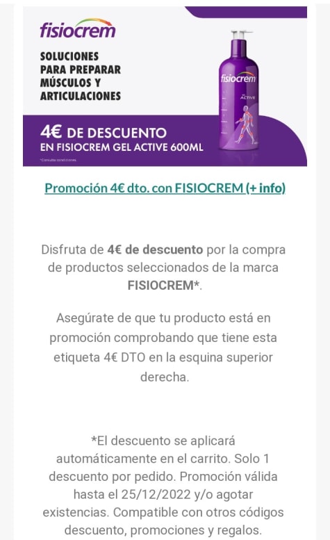 Fisiocrem – Regalos y Muestras gratis