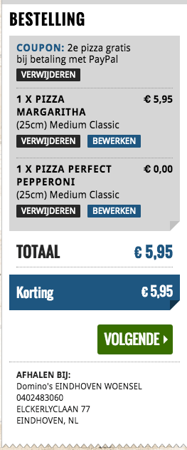 Pakistan Voor een dagje uit Lang Code voor 2e pizza gratis bij Dominos afhalen en bezorgen