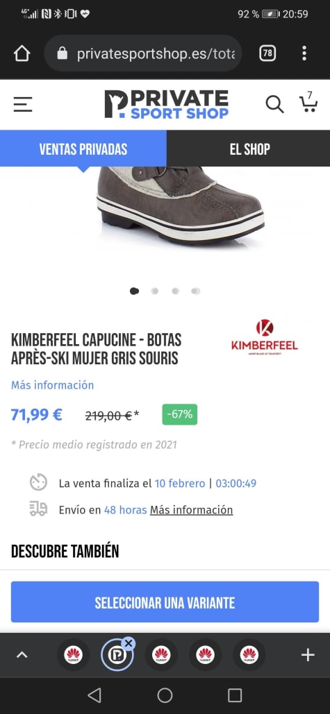 Cuna Mira región KIMBERFEEL CAPUCINE - BOTAS APRÈS-SKI MUJER GRIS SOURIS