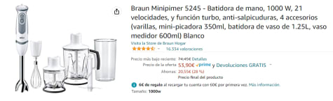 Batidoras de mano · Braun · Electrodomésticos · El Corte Inglés (24)