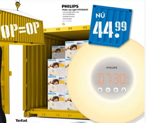 inkt contant geld modder Philips Wake-up Light HF3500/01 voor €44,99