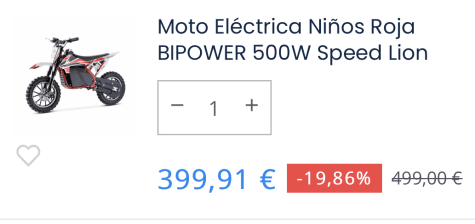 Speed Lion BIPOWER 500W moto eléctrica niños