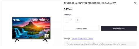 TV 32 TCL 32S5203  HD Ready, Android TV, Micro Dimming, HDR