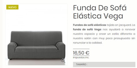 Funda de Sofá Elástica Vega - MAXIFUNDAS