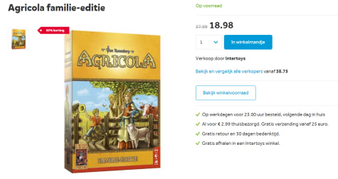 Conciërge Keuze kroeg Agricola Familie-editie Bordspel voor €18,98