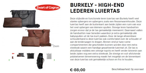 luiertas leer voor €34,95 bij Dagknaller