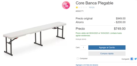 Core Banca Plegable