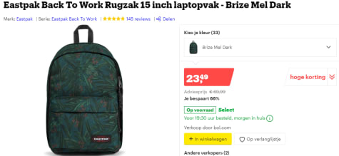 Back To Work Rugzak 15 inch - Brize Mel Dark €23,49