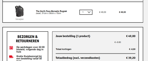 The North Face Borealis Classic - Zwart / Grijs voor €39,20 Aanbiedingen