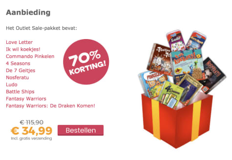 Outlet Sale Spellenpakket 999 Games voor €34,99