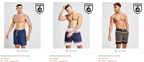 Diverse Heren zwemshorts voor €5 incl. verzending Aanbiedingen