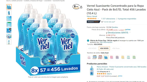 VERNEL SUAVIZANTE CIELO AZUL PROFESSIONAL 10 LITROS