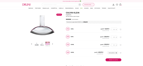 Calvin Klein Euphoria mujer por 29,95€ en Druni
