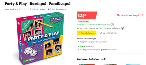 Party & - Bordspel - Familiespel voor €13,49