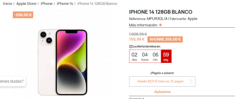 Celular Iphone 14 128GB Blanco