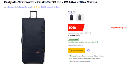 Tranverz L trolley 79 cm voor €109 bij