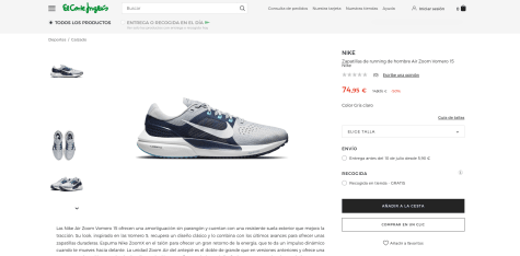 Nike 15 por 74,95€ en El Corte