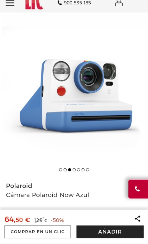 Polaroid Now Gen 2 Blue / Cámara Instantánea con Ofertas en Carrefour