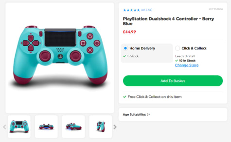 ps4 controller smyths