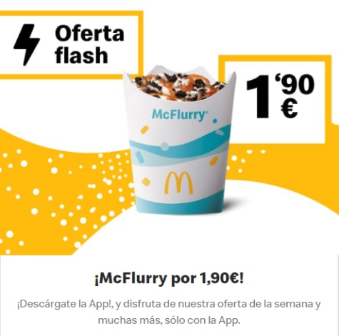 Esta semana de oferta flash mcflurry en mcdonalds