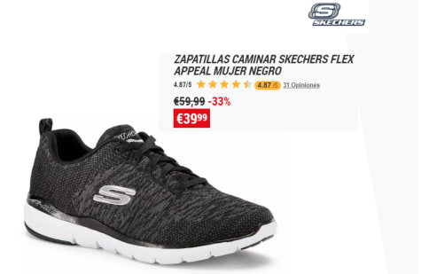 Zapatillas para Skechers Flex por 39.99€ en Decathlon