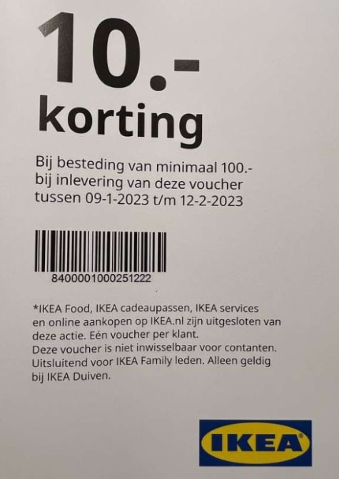 Claire Kust Zoeken IKEA Family spaarkorting (€10 korting bij besteding van 3 x €100) bij Ikea  in Duiven