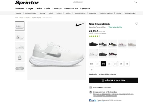 Nike Revolution 6 Running a solo 49,99€