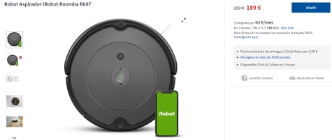 ROBOT ASPIRADOR ROOMBA R697