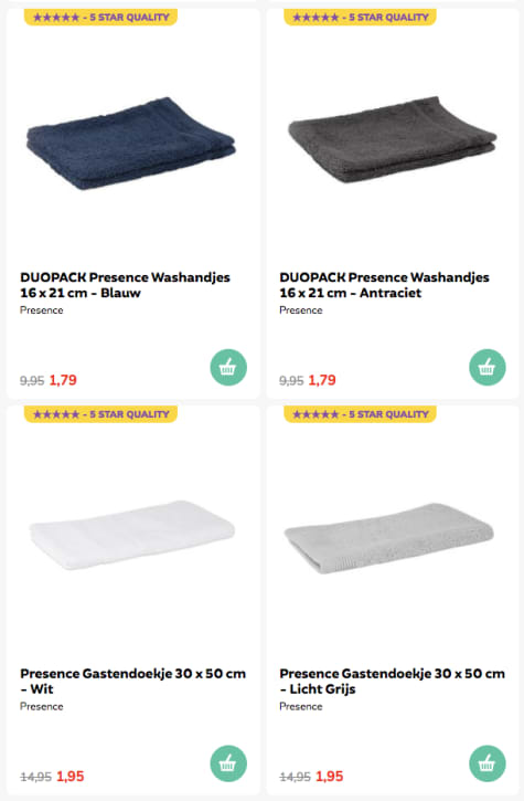 Gratis dekbed (t.w.v. €159,95) bij aankoop van een Presence actieproduct van €20,- Aanbiedingen