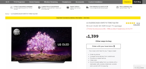 SN7CY 55 inch OLED 4K HDR Smart TV 