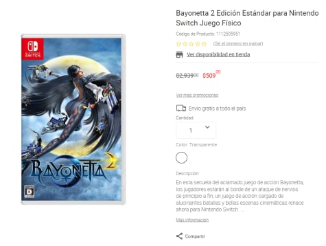 Comprar Bayonetta Switch Estándar