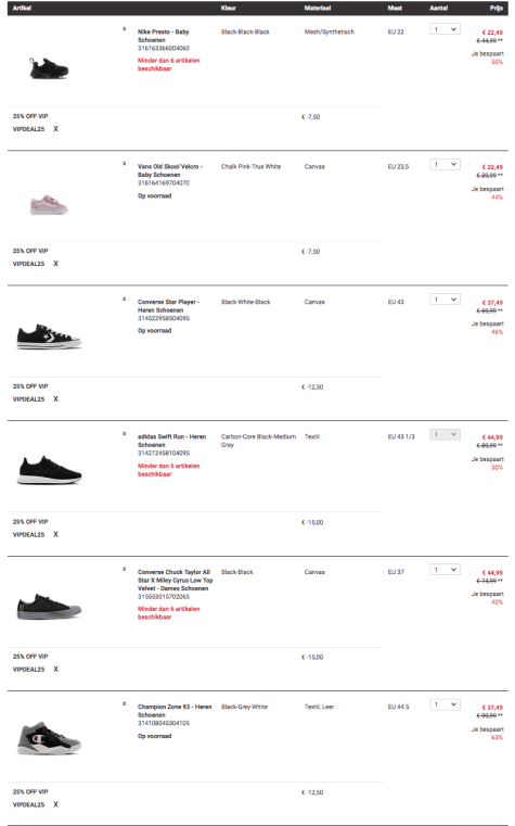 25% extra korting bij Footlocker door kortingscode Aanbiedingen