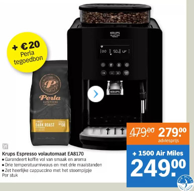 alleen vacht Poort Krups Espresso volautomaat EA8170 voor €279