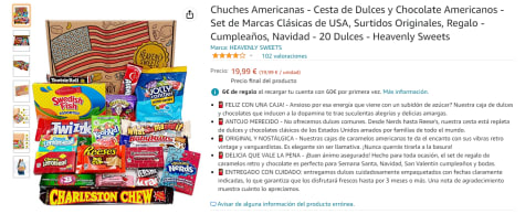 Chuches Americanas - Cesta de Dulces y Chocolate Americanos - Set de Marcas  Clásicas de USA, Surtidos Originales, Regalo - Cumpleaños, Navidad - 16  Dulces - Heavenly Sweets : : Alimentación y bebidas