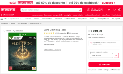 Game Elden Ring - Xbox em Promoção na Americanas