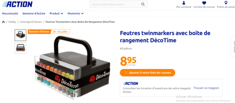 Promo Feutres Twinmarkers Décotime chez Action