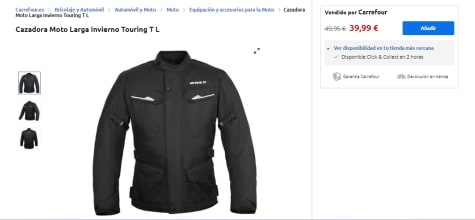 Cazadora de Moto Invierno T por tan solo 39,95€ Carrefour