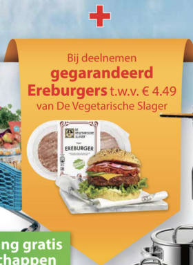 Gratis Ereburgers van de Vegatarische Slager