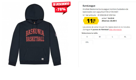 Sudadera para Niños Jack & Jones por 11.99€ en El Corte Inglés