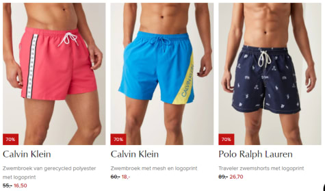 Merk zwemshorts voor heren met 70% korting Aanbiedingen