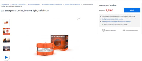 Luz Emergencia Coche, iWotto E light, Señal V-16