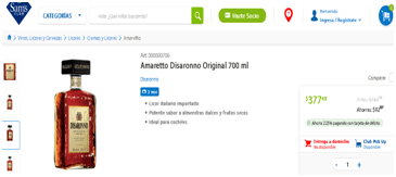 Amaretto Disaronno Original 700 ml por $ en Sams