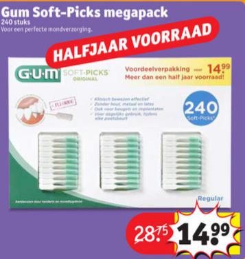 Harnas cilinder metro Gum soft-picks megapack voor €14,99
