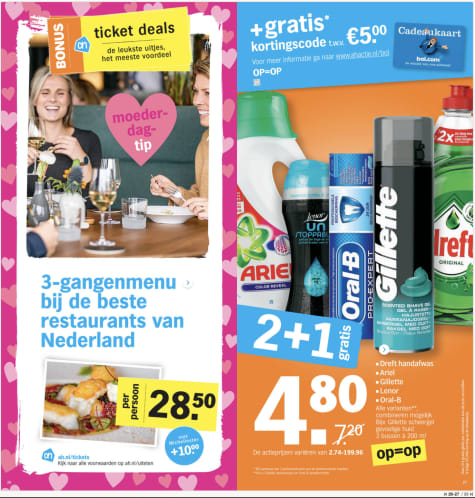 Bij aankoop van 3 producten Bol.com cadeaukaart t.w.v €5 gratis Aanbiedingen
