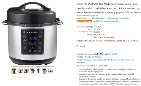 Crock Pot Express-Pot CR051 - Slowcooker voor